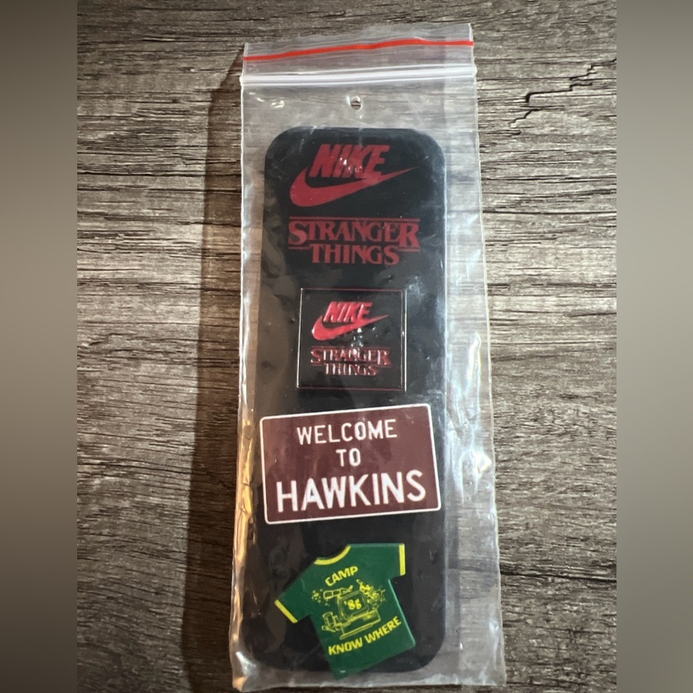 Nike x Netflix Stranger Things Collectible Enamel Pins 4th of July Pack